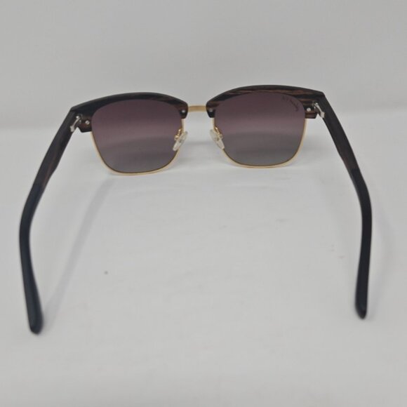 Johnny Fly Wood Rim & Steel Aviator HUGHES Polarized Sunglasses + Case 53/18/140 main image 4